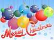 christmas balls postcard
