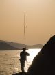Silhouette of the fisherman
