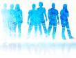 textures style of people silhouettes