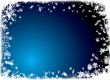 christmas flake border blue