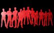 textures style of people silhouettes