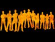 textures style of people silhouettes