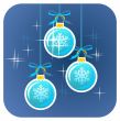 three christmas balls