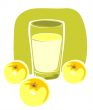 juice and apples