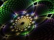 Fractal Abstact Background - Curving, bright woven colors