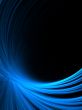 Fractal Abstact Background - Curving threads of blue with copyspace
