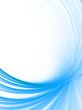 Fractal Abstact Background - Threads of curving blue with copyspace