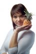 Girl with pineapple