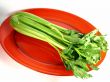 Celery On Red Platter