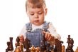 Baby girl playing chess