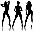 Silhouettes of sexy females