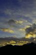 Sunset with clouds and mountains