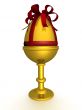 Gold egg in packing. 3D image.