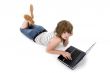 Teen girl with laptop