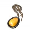 A pendant with amber isolated