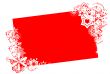 winter holiday frame in red