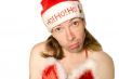 Funny pouting christmas man