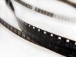 close-up fragment of film strip