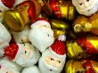 santa claus glass decorative toys