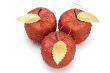Three apple decorations