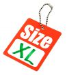 XL Size Tag