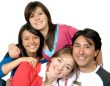 portrait of young friends