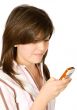 beautiful girl talking on the phone