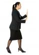 asian business woman pushing something aside