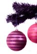 purple and pink christmas balls