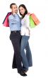 couple with shopping bags