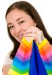 beautiful woman with shopping bags