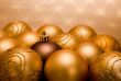 golden christmas baubles