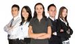 business woman and her team