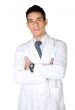 male doctor over white