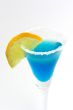 Blue Margarita With Lemon Slice