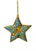 Isolated, Decorated Christmas Star with Clipping Path