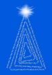 christmas tree made with words