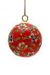 Isolated Floral Christmas Bauble with Clipping Path