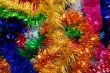 Rainbow Coloured Christmas Tinsel Texture