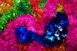 Rainbow Coloured Christmas Tinsel Texture