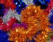 Rainbow Coloured Christmas Tinsel Texture