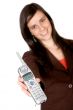 girl showing a phone