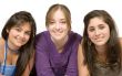 Beautiful girls over white
