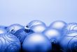 blue christmas baubles