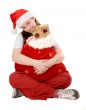 santa claus full of gifts
