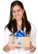 girl happy with her gift