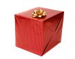 red gift on white
