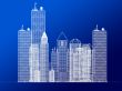 architecture blueprint of corporate buildings