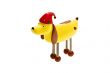Isolated Christmas Dachshund With Clipping Path
