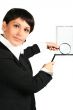 magnifier on a paper